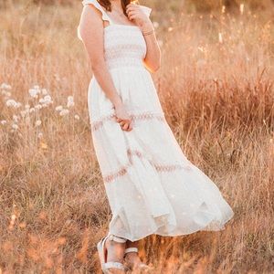 Madewell Ruffle Sleeve Long Dress